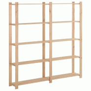 Helloshop26 - Étagère 5 niveaux stockage 170 x 28,5 x 170 cm bois de pin massif 02_0000659 - 3000069871532