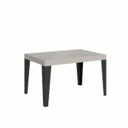 Itamoby Table extensible 120/224x90 cm Pieds anthracite cachemire Flame - gris multi-matériau VETAFLAM90224-CH
