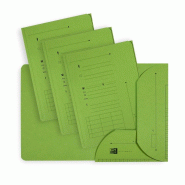 Oxford Lot de 4 Pack de 25 sous-dossiers Ultimate A4, à rabats, en kraft vert - 3362940091300