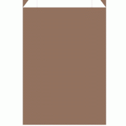 Pochettes cadeau kraft lisse café 18x6x35cm - par 150
