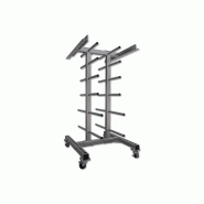 Rack de musculation mobile pour barres et disques 700 kg - powergym