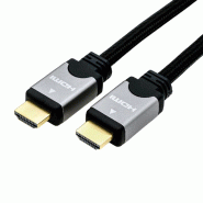 ROLINE Câble HDMI High Speed avec Ethernet, noir / argent, 1,5 m_0