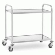 Royal Catering RCSW 3E Chariot de Service INOX Desserte Cuisine à roulettes (2 Étagères, Distance 60 cm, Charge Max. 160 kg, Acier Inoxydable) - ar Royal Catering RCSW 3E Chariot de Service INOX Desserte Cuisine à roulettes (2 Étagères, Distance 60 cm, Charge Max. 160 kg, Acier Inoxydable) - ar