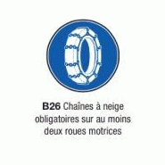 Signalisation d'obligation et de fin d'interdiction type b26