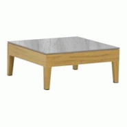 Table basse de jardin en aluminium et céramique Welcome Océo By Proloisirs - gris 3700103102850 Table basse de jardin en aluminium et céramique Welcome Océo By Proloisirs - gris 3700103102850
