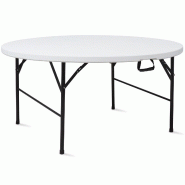 Table pliante ronde 10 places 180cm pehd