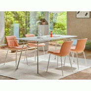 Table polyvalente New School avec plateau en linoléum pied en métal Table polyvalente New School avec plateau en linoléum pied en métal