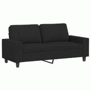 VidaXL Canapé à 2 places Noir 140 cm Tissu Modèle Flex Bar - 359395
