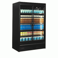 Vitrine réfrigérée combinable 2 portes - étagères profondes - 1095L - Noir | Tefcold - MDCB1250HB