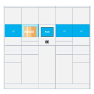 Casiers intelligents pour agences de transport - gestion de colis - réf Porte H30