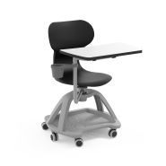 Chaise d'école pivotante Mia Table - dossier incurvé, table pivotante 360º, porte-boissons, plateau inférieur_1