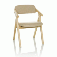 Chaise visiteur / Chaise pliante SCANDIO Tissu beige hjh OFFICE - beige polyester 729443