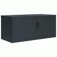 Décoshop26 - Caissons à tiroirs meuble de bureau portes verrouillables 90 x 40 x 40 cm en acier anthracite DEC024507 - 3000254742319 Décoshop26 - Caissons à tiroirs meuble de bureau portes verrouillables 90 x 40 x 40 cm en acier anthracite DEC024507 - 3000254742319