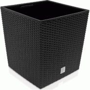 Deuba Prosperplast - Pot Rato 32 L avec insert de plantation, coloris Anthracite, 32x32x32,5 cm - gris plastique ZA1003