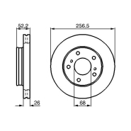 Disque de frein Bosch 0986478485 - ventilé intérieur - boîte de 2 - 26 mm - avant - 5 trous Disque de frein Bosch 0986478485 - ventilé intérieur - boîte de 2 - 26 mm - avant - 5 trous