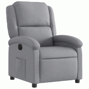 Fauteuil inclinable électrique Gris clair Tissu Modèle Quelora - 8721012166288