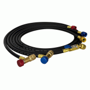Flexibles de charge 150 cm (x3) - vannes de sécurité EASYCONNECT - prise Schrader 1/4"-5/16"
