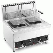 Friteuse à gaz 2 x 10 L avec vidange | Casselin - CFG102