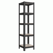Helloshop26 - Étagère charge lourde à 5 niveaux 150 x 37 x 37 cm capacité 400 kg (80 kg/niveau) style industriel planches réglables 12_0005568 -