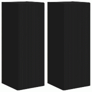 Helloshop26 - Meuble TV mural moderne 30 x 31 x 80 cm rangement pratique design minimaliste en bois d'ingénierie noir 02_0054970 - noir Bois massif 3