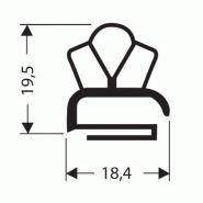 Joint pvc plat sans aimant pour meubles frigos jpf-014_0