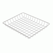 Panier snacking inox 23x18x2,5 cm argent - par 6