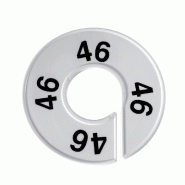 Séparateur de taille T46 - par 10 - plastique blanc avec impression noire