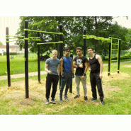 Station de Street Workout DAMAPRO - Spot 2 en acier galvanisé thermolaqué pour parc sportif Station de Street Workout DAMAPRO - Spot 2 en acier galvanisé thermolaqué pour parc sportif
