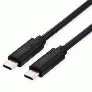 VALUE Câble USB4 Gen3x2, C–C, M/M, 8K UHD-2, 40Gbit/s, 100W, noir, 0,8 m_0
