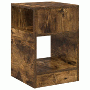 VidaXL Table d'appoint Chêne fumé 30,5 x 30 x 45 cm Bois d'ingénierie Modèle Flex Prime Plus - 890904