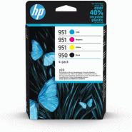950 Pack de 4 cartouches d'encre noire/HP 951 Pack de 4 cartouches d'encre cyan/magenta/jaune authen