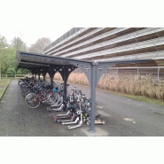 Abris vélo ouvert série pc / structure en acier / toiture en acier
