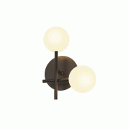 Applique murale 2xG4 5W cristal noir fer IP20 - Mantra - Cellar - noir 8435153276354
