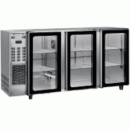 Arrière-bar réfrigéré inox 3 portes vitrées battantes température +... - PFGB177PVI