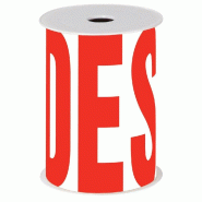Banderole soldes Contemporain - Blanc et Rouge - 15cm x 10m - Plastique