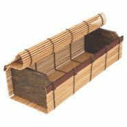Boîte de présentation sushis en bambou 23x8x6cm - par 24