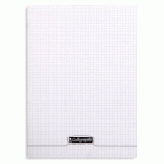 Calligraphe Lot de 10 Cahier Ligne 8000 A4, 96p./48 feuilles 90 g/m² piquées, couv. PP incolore, quadrillé 5x5 - 3210330181301