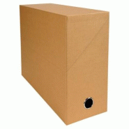 Exacompta Lot de 5 Boîte transfert Papier toilé en carte 15/10e, dos de 120, coloris havane - 3130630894285