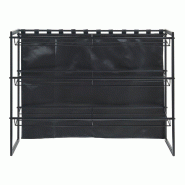 Helloshop26 - Lot de 2 étagères à chaussures 80 x 32 x 60 cm noir 03_0009762 - noir métal 3000224859689