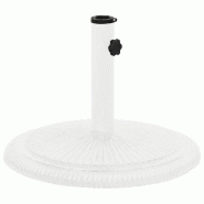 Helloshop26 - Socle de parasol design floral stable extérieur 45 x 45 x 30 cm en fonte blanc 02_0046552 - blanc 3000241313058