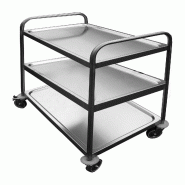 ITALCONCEPT L2G Desserte Demontable Inox 304, 3 Plateaux, 4 Roues, 935 x 1000 x 500mm - inox 3616350010711