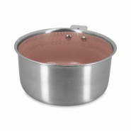 Menastyl - casserole aglae 20cm en acier inoxydable rose - 3256391056356