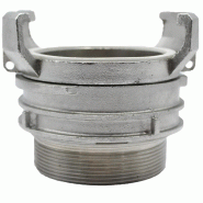 Raccord symétrique Guillemin avec verrou BSP mâle - Inox - DN 40 - Norme NF EN 29-572/NF EN 14420-8_0