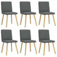 VidaXL Chaises à manger lot de 6 gris foncé tissu Modèle Orion Master Design - 3315492