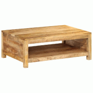 VidaXL Table basse 80x55x30 cm bois de manguier massif Modèle Horizon Moderne - 351579