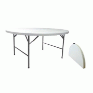 Lot de 4 Tables pliante - Polyéthylène ronde diamètre 152 cm - VALISE ECO+2 NG