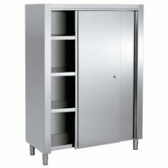 Armoire en acier inoxydable 2 portes 4 étagères - 1200x600x1900 mm - 11000420 Eurast - gris inox 11000420 Armoire en acier inoxydable 2 portes 4 étagères - 1200x600x1900 mm - 11000420 Eurast - gris inox 11000420