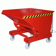 Bac basculant 900L - Compatible chariot élévateur - Capacité 2000 kg - Acier renforcé