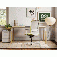 Bureau droit professionnel Pop Woody - plateau mélaminé et piètement bois massif - Dimensions 100/120/140/160 x 60/80 cm Bureau droit professionnel Pop Woody - plateau mélaminé et piètement bois massif - Dimensions 100/120/140/160 x 60/80 cm