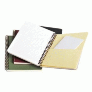 Clairefontaine Lot de 5 Carnet Age Bag A5, 120p./60 feuilles détachables 90 g/m² reliure intégrale, couv. Coloris noir, ligné - 3329687856616